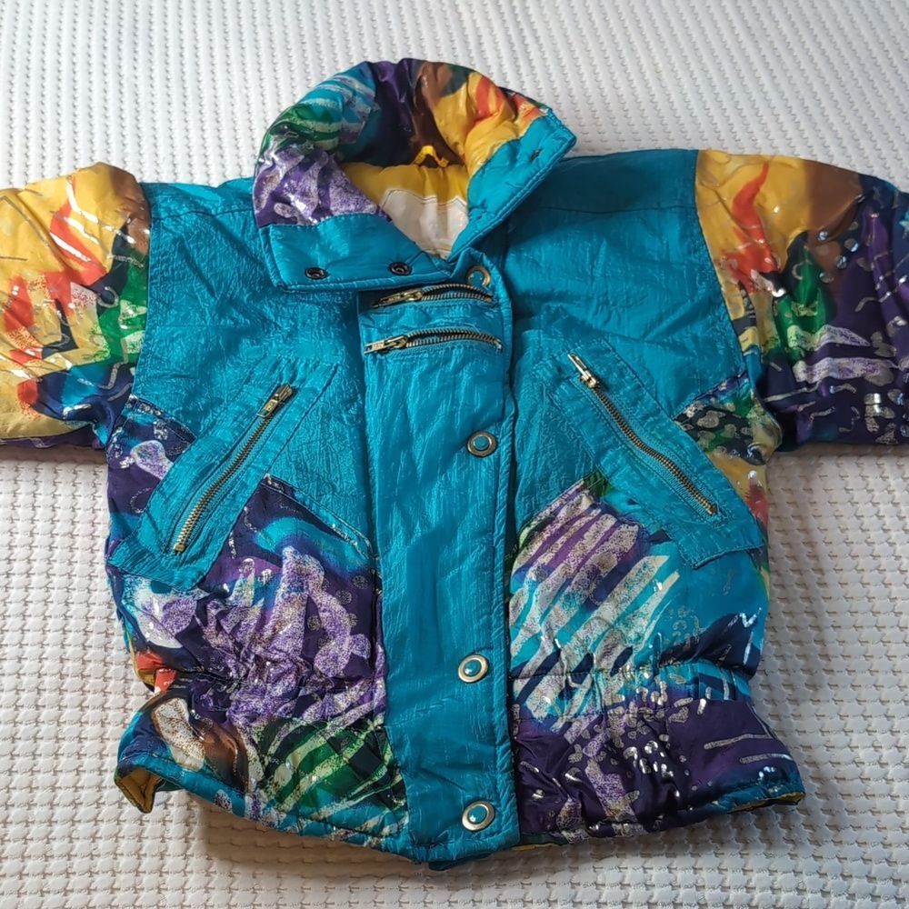 Vintage 80s winter ski jacket kids size 8